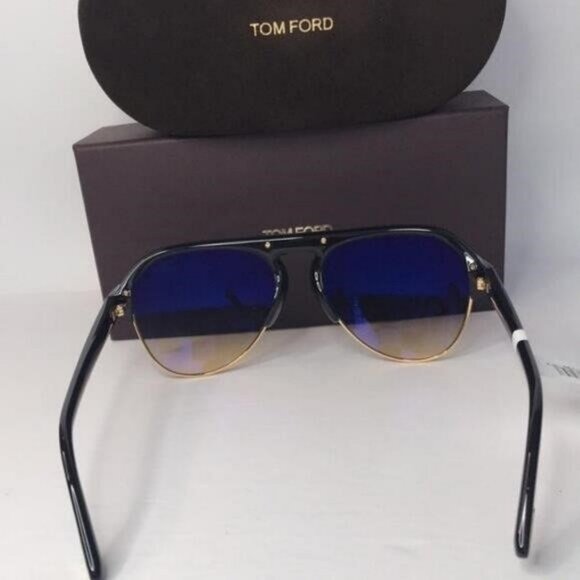 Tom Ford MARSHALL FT 0929 Shiny Black/Grey Brown Shaded 58/16/145 unisex Sunglas - Picture 4 of 8